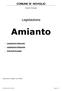 Amianto. Legislazione COMUNE DI NOVIGLIO. Legislazione Nazionale. Legislazione Regionale. Comunità Europea. Servizio Ecologia