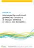 Modulo delle condizioni generali di fornitura di energia elettrica ai clienti non domestici