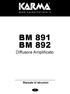 BM 891 BM 892 Diffusore Amplificato Manuale di istruzioni