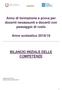 Anno di formazione e prova per docenti neoassunti e docenti con passaggio di ruolo. Anno scolastico 2018/19 BILANCIO INIZIALE DELLE COMPETENZE