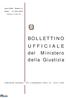 BOLLETTINO UFFICIALE del Ministero della Giustizia