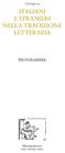 ITALIANI E STRANIERI NELLA TRADIZIONE LETTERARIA