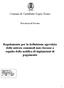 Regolamento per la definizione agevolata delle entrate comunali non riscosse a seguito della notifica di ingiunzioni di pagamento