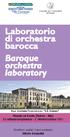 Laboratorio di orchestra barocca Baroque orchestra laboratory