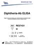 Diphtheria-Ab ELISA. Saggio immunoenzimatico per la determinazione quantitativa degli anticorpi anti-difterite nel siero e plasma umani.