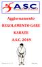 Aggiornamento REGOLAMENTO GARE KARATE A.S.C. 2019