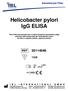 Helicobacter pylori IgG ELISA