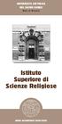 UNIVERSITÀ CATTOLICA DEL SACRO CUORE. Sede di Brescia. Istituto Superiore di Scienze Religiose