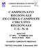 CAMPIONATO REGIONALE DI CORSA CAMPESTE CIRCUITO REGIONALE C.U. N. 6
