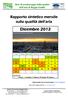 Rete di monitoraggio della qualità dell'aria di Reggio Emilia. Rapporto sintetico mensile sulla qualità dell'aria. Dicembre 2012.