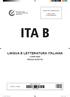 LINGUA E LETTERATURA ITALIANA