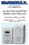 AC MOTOR INVERTER SPEED CONTROLLER