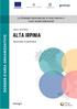 Nota introduttiva. DOSSIER D AREA ORGANIZZATIVO Alta Irpinia (Regione Campania)