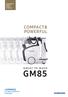 RADIOGRAFIA DIGITALE MOBILE DI QUALITÀ COMPACT & POWERFUL GREAT TO MOVE GM85