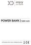 POWER BANK 5200 mah ISTRUZIONI PER L USO XDPS626 BLK/BLU