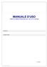 MANUALE D'USO PIANO DI MANUTENZIONE (art. 40 D.P.R. 554/99)