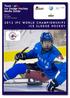 Team Italia Ice Sledge Hockey Media Guide. Hamar Norvegia IPC WORLD CHAMPIONSHIPS ICE SLEDGE HOCKEY