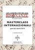 MASTERCLASS INTERNAZIONALI