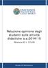 Relazione opinione degli studenti sulle attività didattiche a.a.2014/15