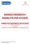 BANDO ERASMUS+ MOBILITÀ PER STUDIO