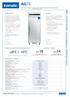 AG C / -10 C. AG V/1N/50Hz - Armadio Refrigerato / Refrigerated Cabinet. max 38 max 54. Caratteristiche. Features