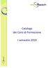 Catalogo dei Corsi di Formazione