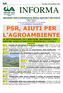 INFORMA PSR, AIUTI PER L AGROAMBIENTE AGROAMBIENTE