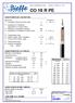 CAVO COASSIALE 75 Ohm CO 10 R PE. 300 MHz db 10,0 470 MHz db 12,8 Perdita cumulativa di riflessione SRL 860 MHz db 17,8 Frequenza