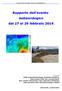 Rapporto dell evento meteorologico dal 27 al 29 febbraio 2016