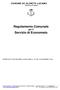Regolamento Comunale per il Servizio di Economato
