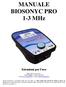 MANUALE BIOSONYC PRO 1-3 MHz