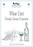 PICCOLA CUCINA. by Philip Guardione. Wine List. Piccola Cucina Estiatorio