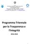 Programma Triennale per la Trasparenza e l Integrità