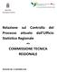 Relazione sul Controllo del Processo attuato dall Ufficio Statistico Regionale