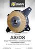 AS/DS. Gruppo Frizione/Freno a comando pneumatico Funzionamento a secco Air Actuated Clutch/Brake Unit (Dry Running) Serie/Series