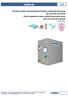 Pompe di calore ad espansione diretta condensate ad acqua da 3,25 kw a 8,20 kw Direct expansion water cooled heat pump units from 3,25 kw to 8,20 kw