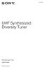 UHF Synthesized Diversity Tuner