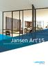 Jansen Art'15 Design per sofisticati allestimenti interni