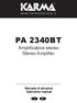 PA 2340BT Amplificatore stereo Stereo Amplifier Manuale di istruzioni Instruction manual