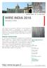 Offerta ICE-Agenzia WIRE INDIA 2016 EDIZIONE PRECEDENTE. Mumbai, INDIA RIFERIMENTI ICE NEW DELHI. La quota di partecipazione comprende: