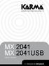 MX 2041 MX 2041USB Mixer Stereo >> Manuale di istruzioni