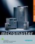 Siemens AG Catalogo DA /2008. micromaster. Convertitori MICROMASTER 420/430/440 da 0,12 kw a 250 kw