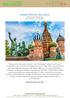 RUSSIA SPECIAL INCLUSIVE Mosca & San Pietroburgo Dal al