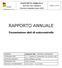 RAPPORTO ANNUALE DVA-DEC Esercizio Impianto Anno 2014 RAPPORTO ANNUALE. Trasmissione dati di autocontrollo