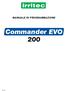 MANUALE DI PROGRAMMAZIONE. Commander EVO 200. v9.12