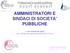 AMMINISTRATORI E SINDACI DI SOCIETA PUBBLICHE