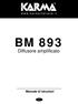 BM 893 Diffusore amplifi cato Manuale di istruzioni