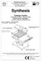 Synthesis. Catalogo ricambi ( Valido dalla matricola nr del ) Spare parts catalogue ( Valid from serial number 1626 dated 07.