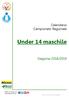 Calendario Campionato Regionale. Under 14 maschile. Stagione 2018/2019