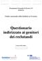 Questionario indirizzato ai genitori dei reclutandi